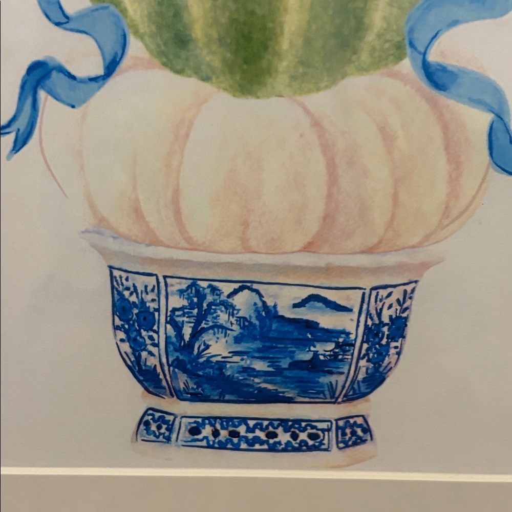 Framed Pumpkin Trio chinoiserie Art Print - Picture 5 of 7